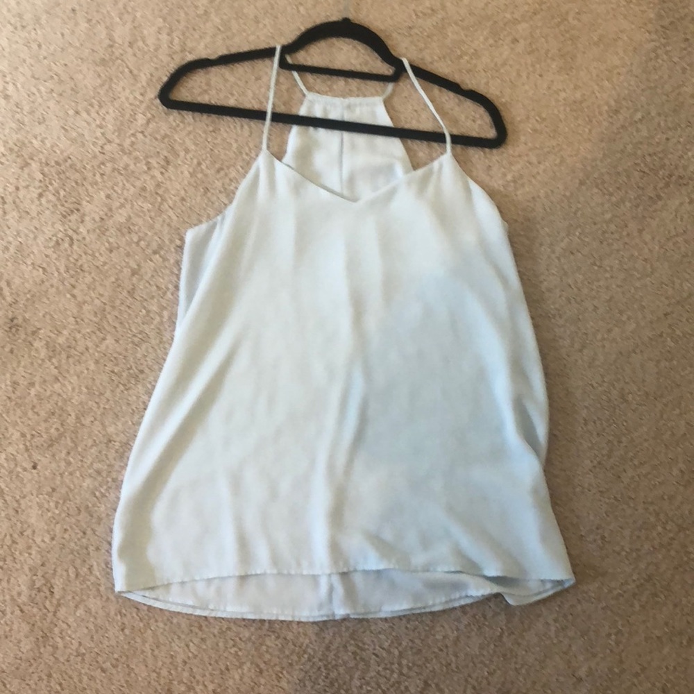Baby blue spaghetti strap top